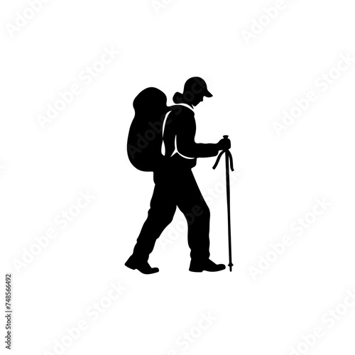 Hiker Vector Logo
