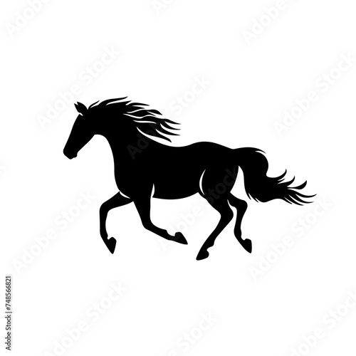 Horse Running Vector Logo