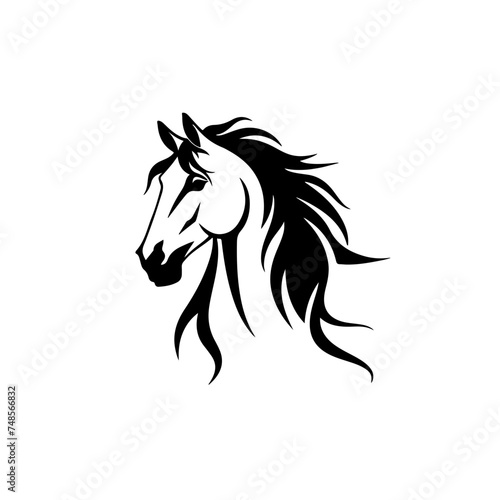Fototapeta Naklejka Na Ścianę i Meble -  Horse Silhouette Design Vector Logo