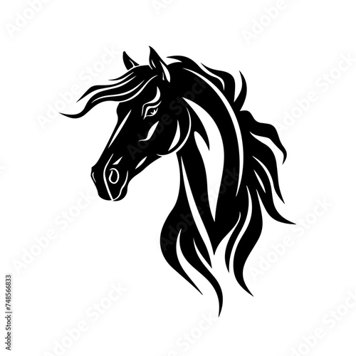 Fototapeta Naklejka Na Ścianę i Meble -  Horse Silhouette Design Vector Logo