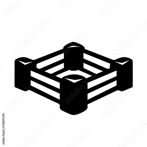 Inside Boxing Ring Vector Logo