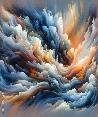 Stunning Abstract Background (Expressionistic Color Explosions organic sculpting, flowing, subtle colours) 