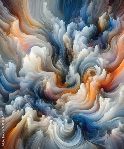 Stunning Abstract Background (Expressionistic Color Explosions organic sculpting, flowing, subtle colours) 