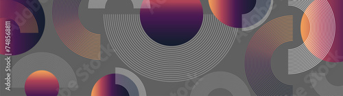 Abstract geometric vector design with circles and lines. Minimalistic background, poster, banner, wallpaper, design of covers and cases.