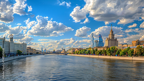 Embankment of the Moscow River with a view  © Fauzia