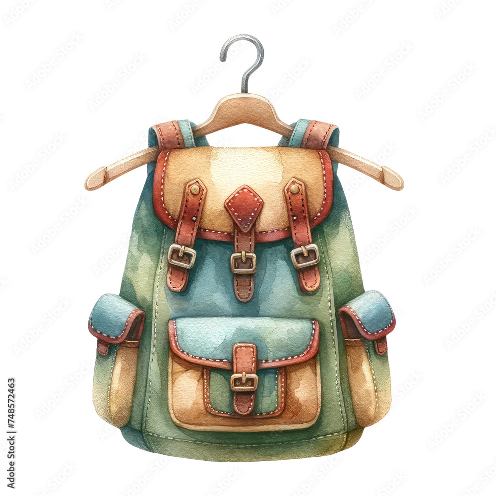 gnome Camping and hiking gear. watercolor illustration, illustration on the theme of camping, summer spring vacation travel and adventure. gnome Camping and hiking gear. watercolor illustration, illustration on the theme of camping, summer spring vacation travel and adventure.