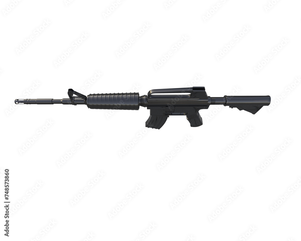 Assault riffle isolated on background. 3d rendering - illustration Assault riffle isolated on background. 3d rendering - illustration