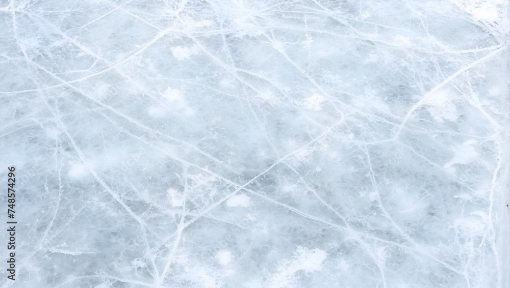 Obraz premium Skated Ice Rink Surface: Winter Background. AI Generated 