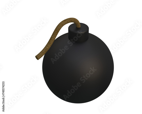 Bomb isolated on background. 3d rendering - illustration