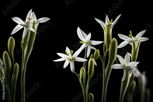 lily of the valley with black background