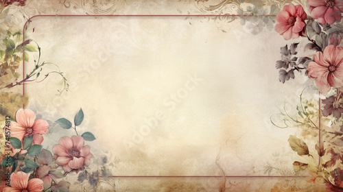 vintage background, beautiful flower decoration