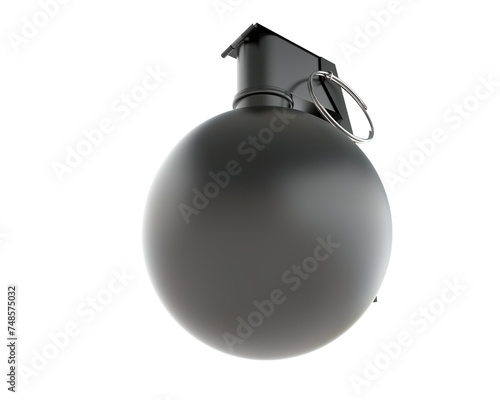 Grenade isolated on background. 3d rendering - illustration