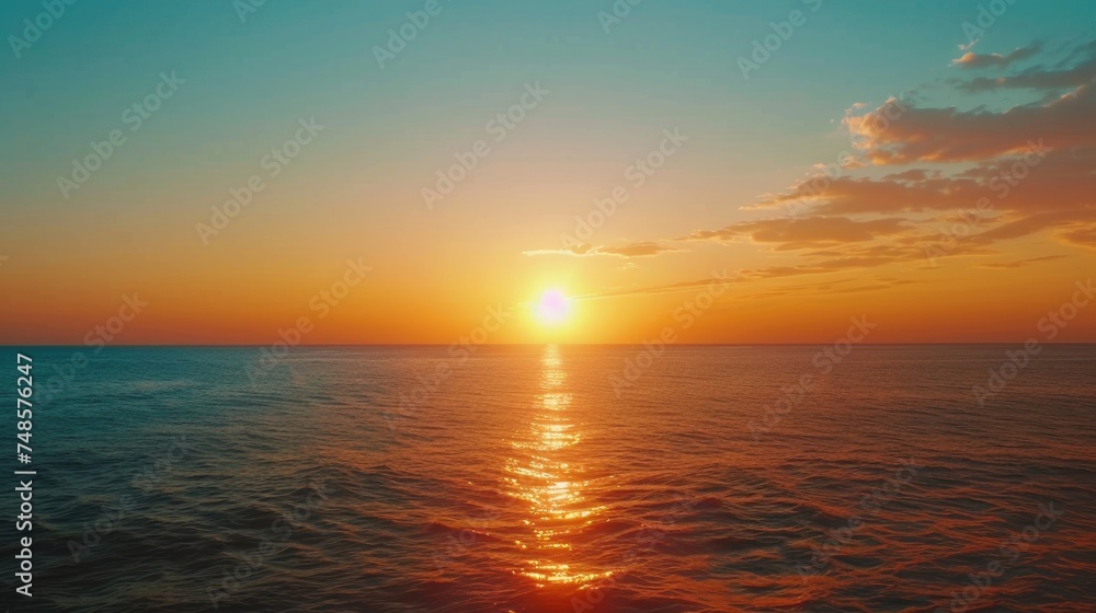 Beautiful sunset scene over the ocean, perfect for travel and nature concepts