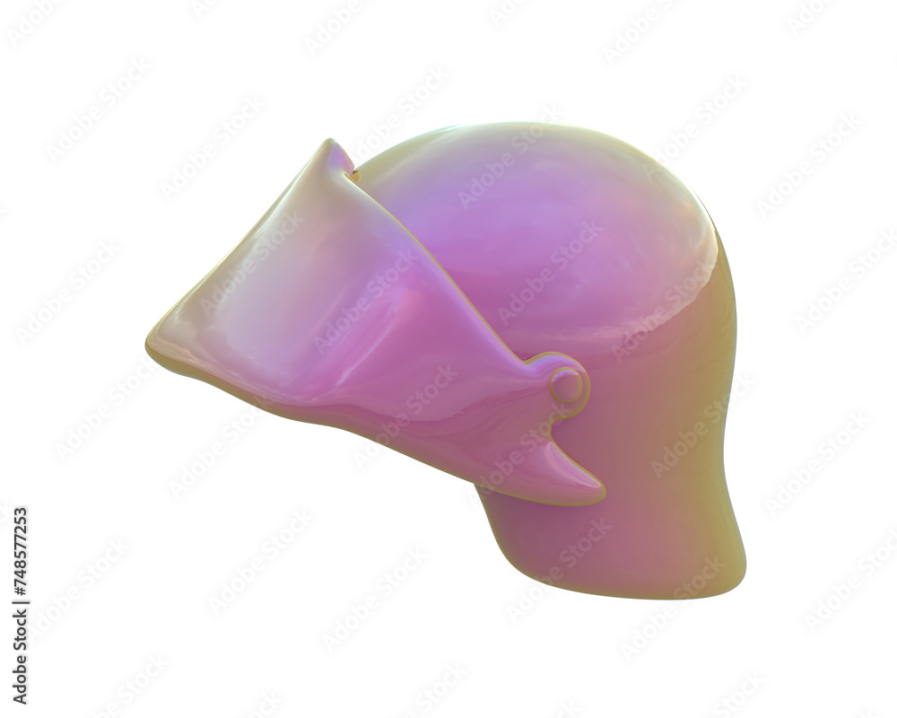 Fototapeta premium Warrior helmet isolated on background. 3d rendering - illustration