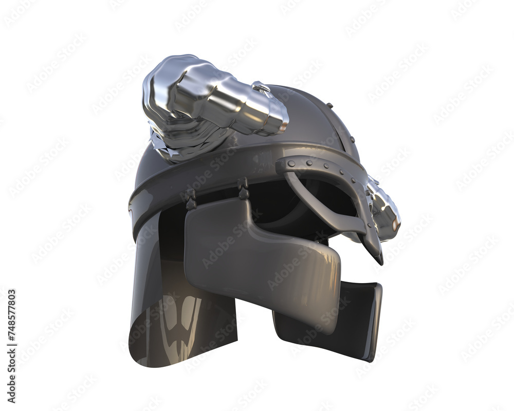 Fototapeta premium War helmet isolated on background. 3d rendering - illustration
