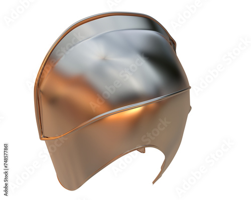 War helmet isolated on background. 3d rendering - illustration