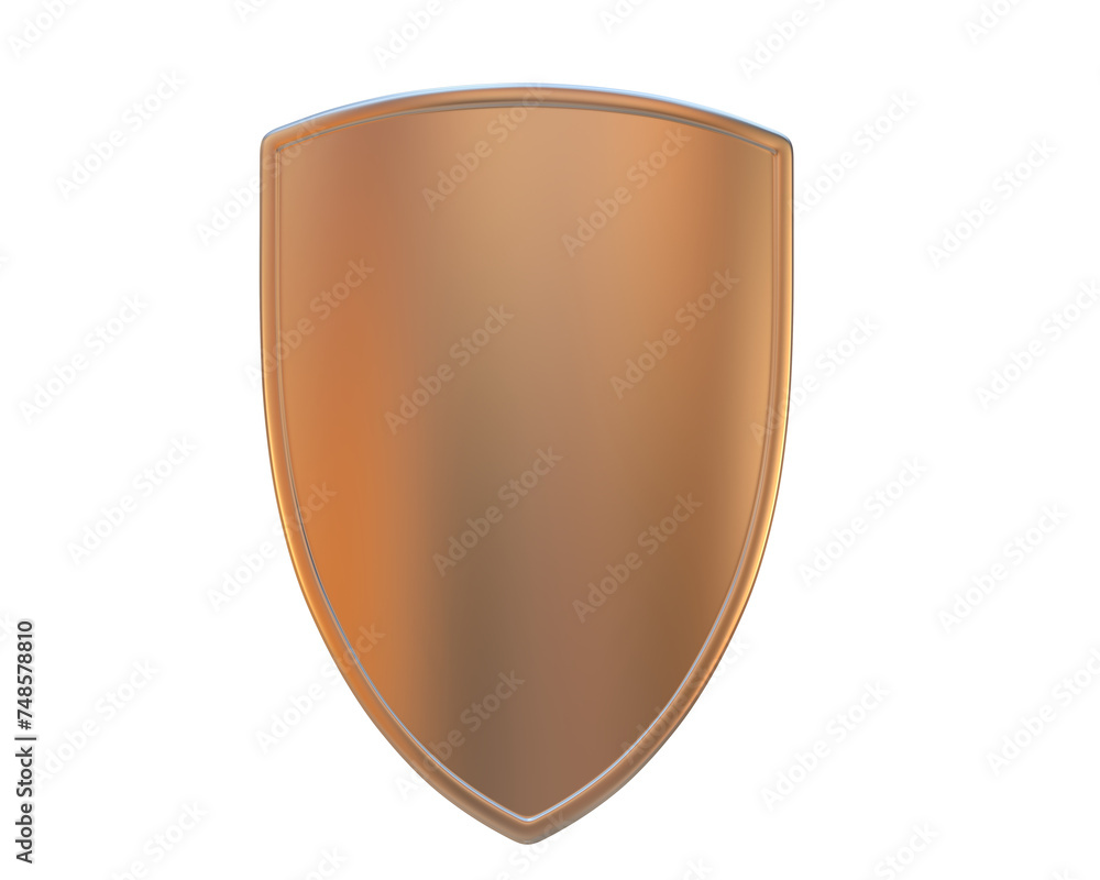 Shield isolated on background. 3d rendering - illustration Shield isolated on background. 3d rendering - illustration