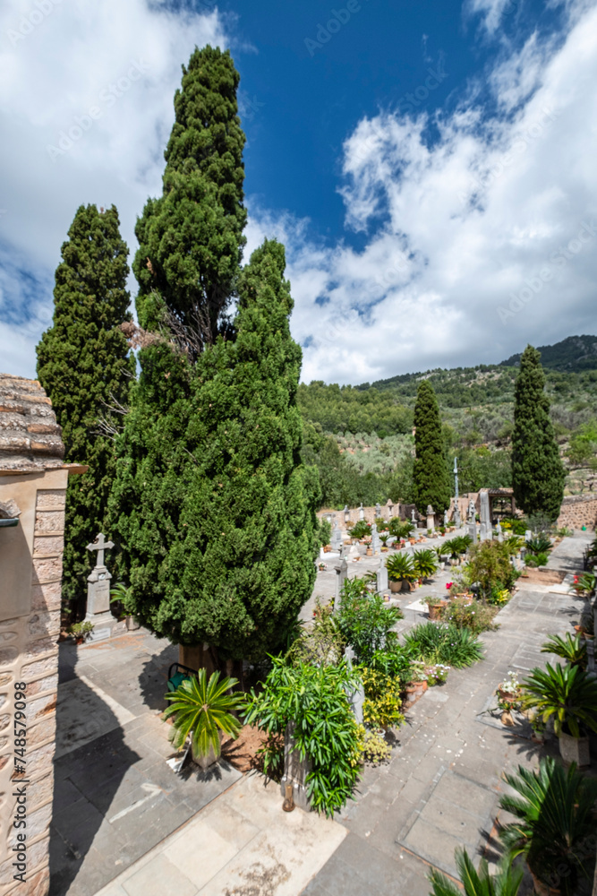 Fornalutx cemetery, Soller valley route, Mallorca, Balearic Islands, Spain