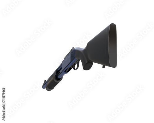 Shotgun isolated on background. 3d rendering - illustration