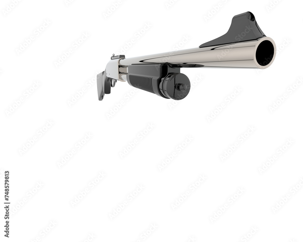 Shotgun isolated on background. 3d rendering - illustration Shotgun isolated on background. 3d rendering - illustration