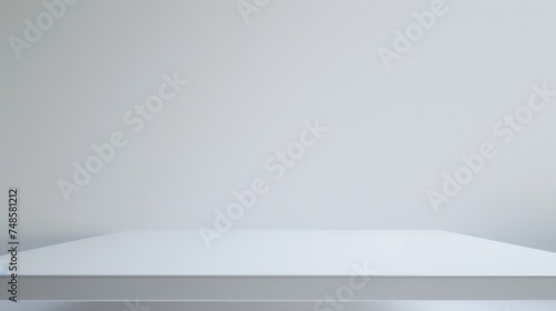 A white table with a vase on top. Suitable for interior design concepts