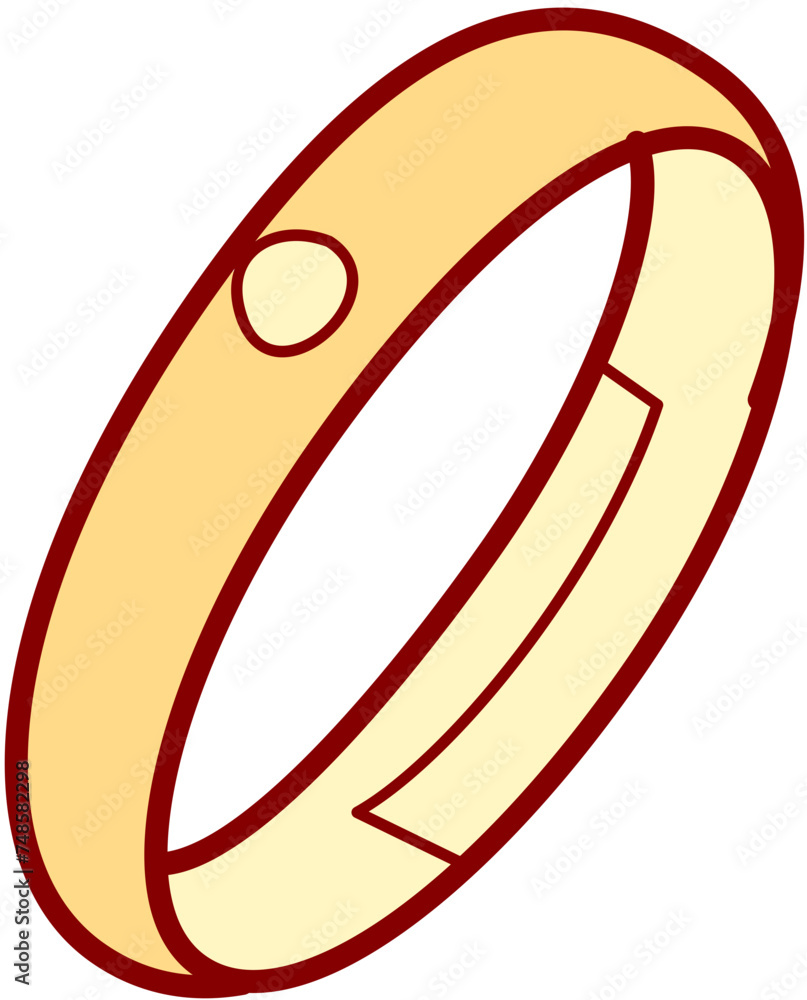 Wedding ring doodle flat color Wedding ring doodle flat color