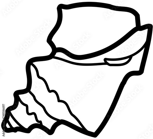 Exotic sheashell doodle beach sand