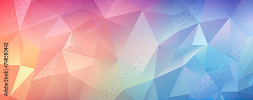 Triangle color shape background. Pastel triangle Grid Mosaic rainbow. Pastel triangle rainbow coloring. wide banner