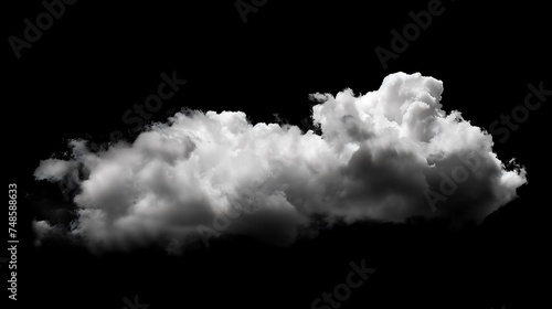 Soft and fluffy white cloud isolated on a transparent background. Use it to add a touch of beauty to your photos or videos.