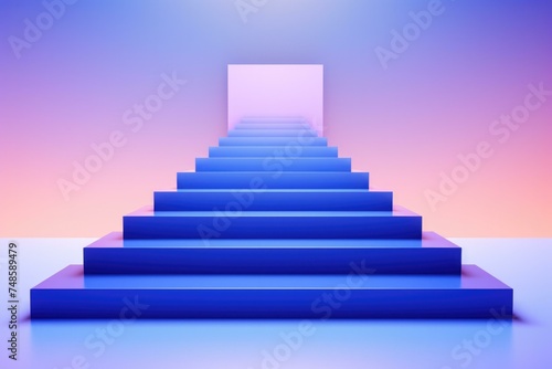 3d stairs. Generative AI.