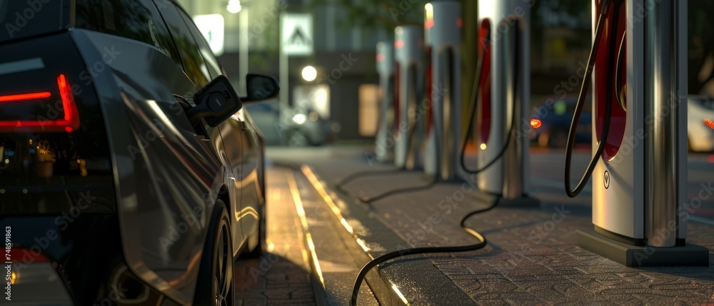 Obraz premium Into the Future: A Stunning electric Car