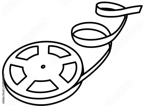 movie cinema, movie roll outline