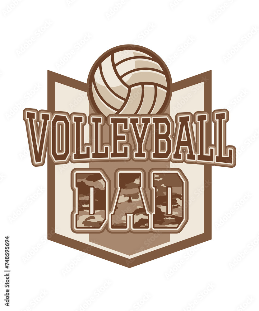 Volleyball-vater, Unterstützende Elternfigur Beim Sport - obrazy, fototapety, plakaty 