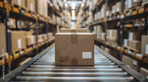 E-commerce Returns Processing, Specialized warehouses handling the complex process of sorting, inspecting, and restocking returned online purchases, a critical aspect of customer satisfaction. photo
