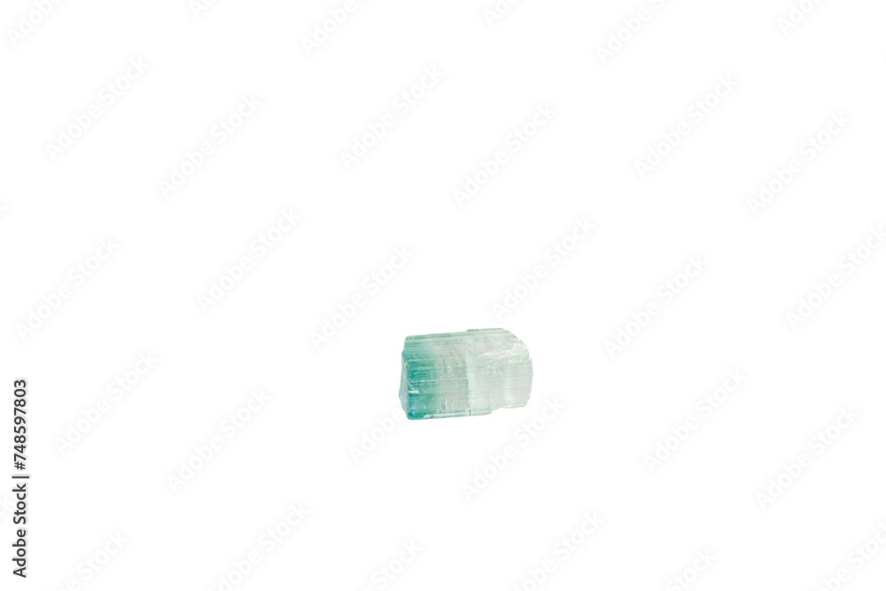 green tourmaline mineral stone macro on white background green tourmaline mineral stone macro on white background