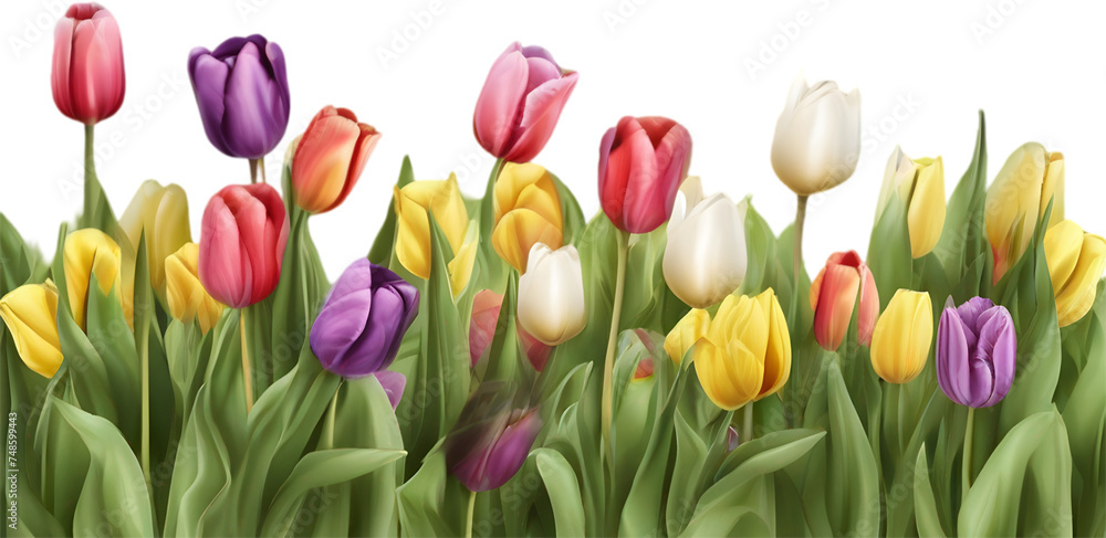 Wildflower field, Clipart of colorful spring wildflowers field. Wildflower field, Clipart of colorful spring wildflowers field.