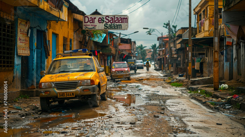 View of the street in Dar Es Salaam, Tanzania. photo