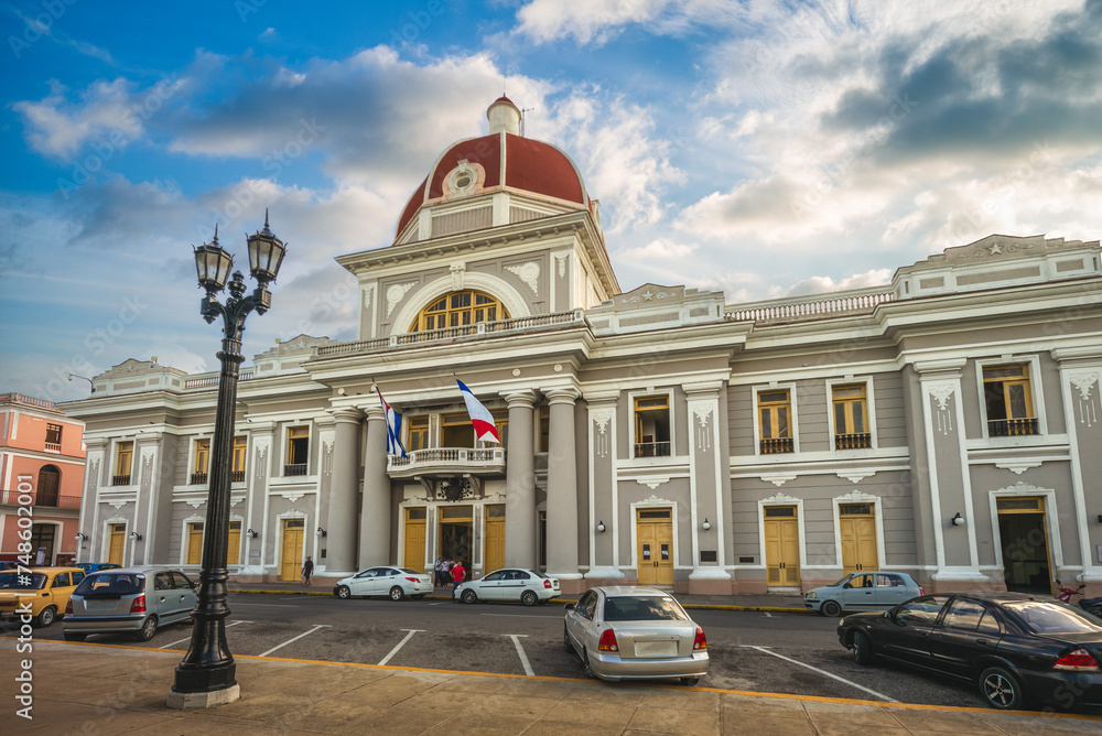 Palacio de Gobierno, the Government Palace, City Hall, on Plaza de Armas in Cienfuegos, Cuba
