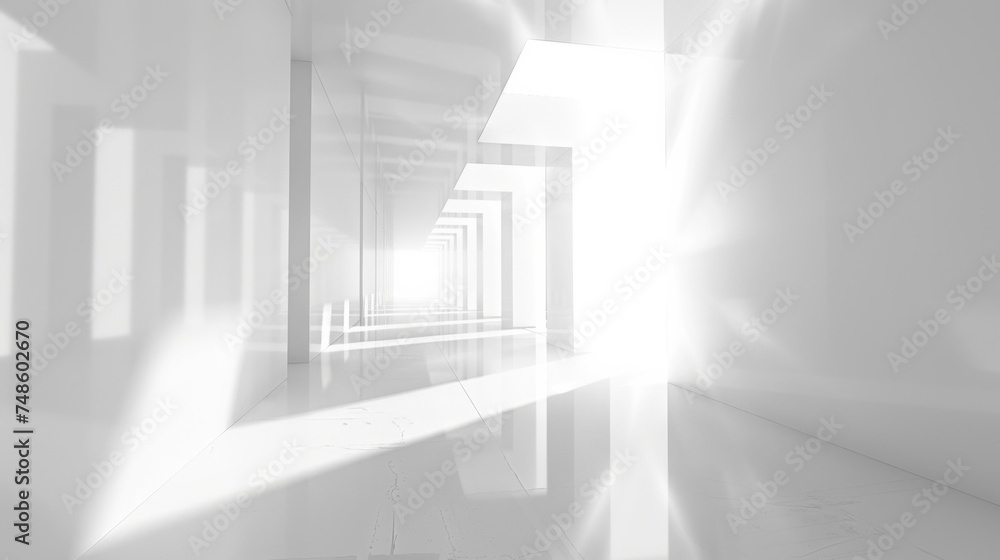 Bright white hallway with a light behind it. Bright white hallway with a light behind it.