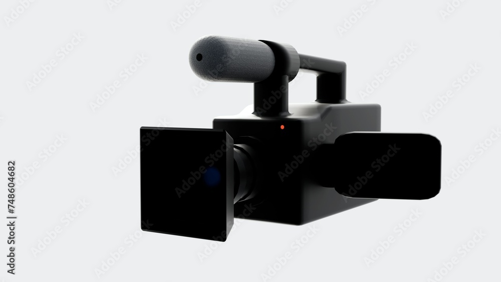 3d rendering of a video camera isolated on a white background 3d rendering of a video camera isolated on a white background