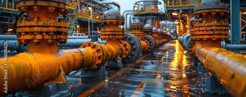A pipeline system facilitates the interconnection within the oil refinery