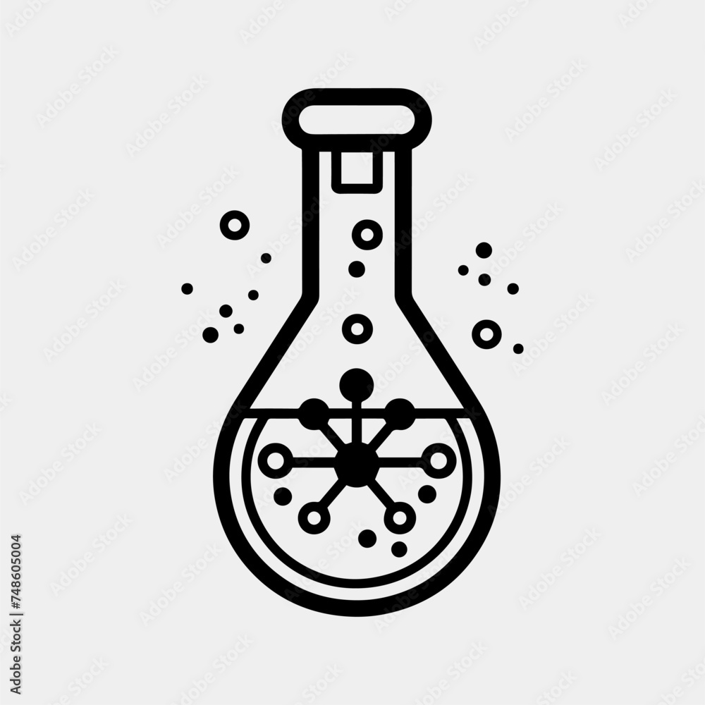 flask icon vector isolated on white background, flask transparent sign, line or linear sign in outline style flask icon vector isolated on white background, flask transparent sign, line or linear sign in outline style