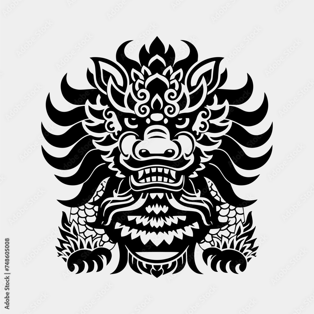 vector illustration of chinese dragon