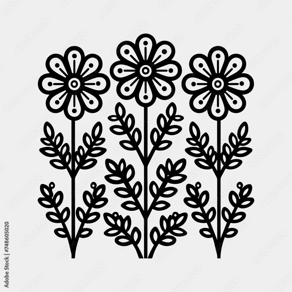 flower icon design, vector illustration