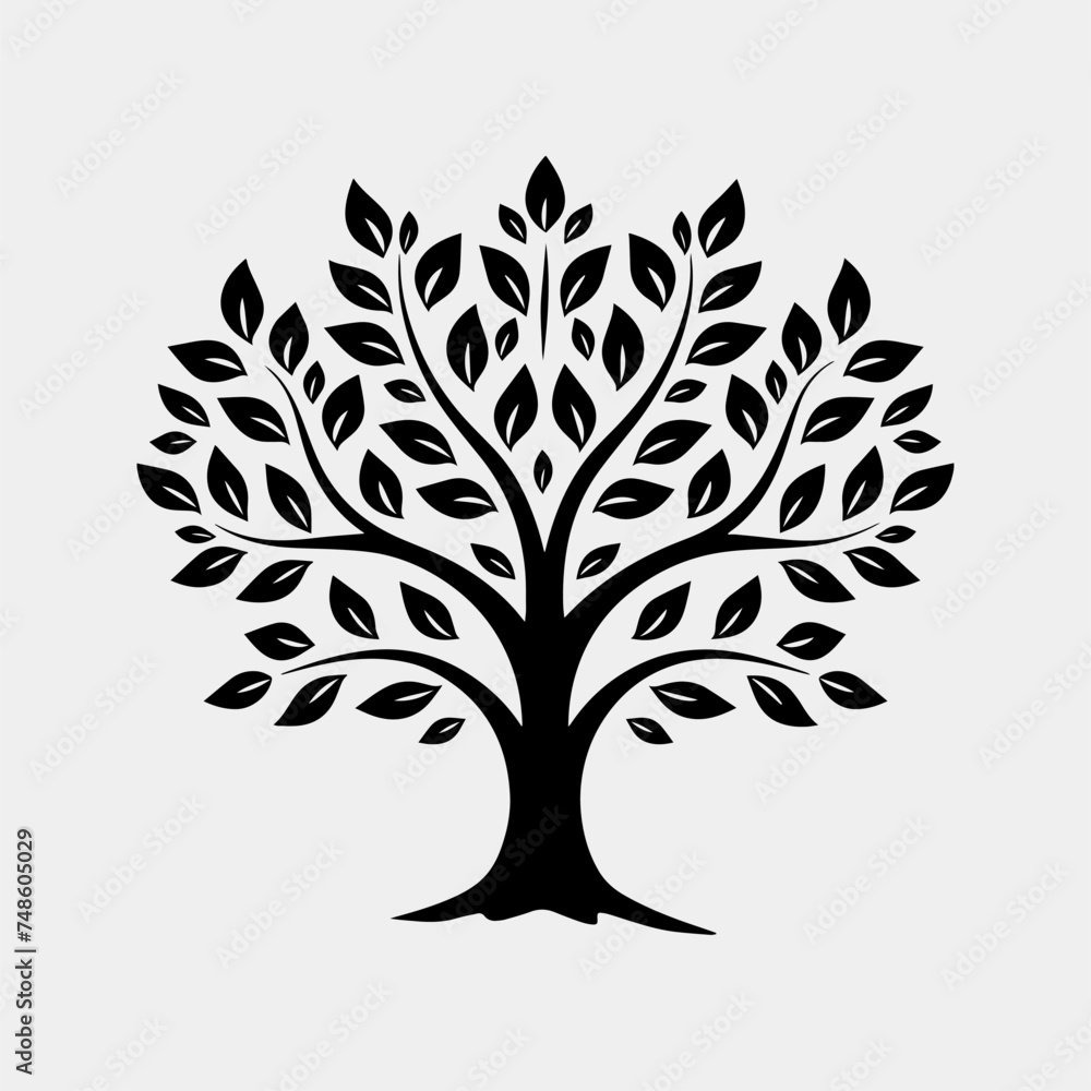 Obraz premium vector illustration of tree icon