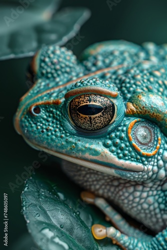 Close-up of a green frog