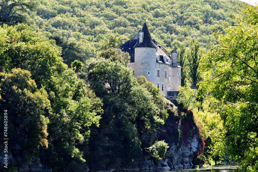 Lacave; France - october 7 2023 : La Treyne castle