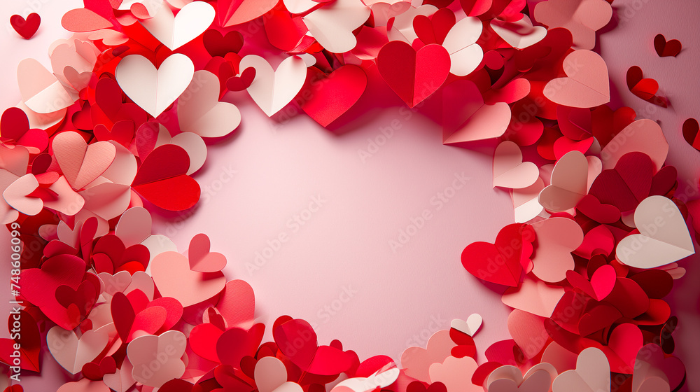 valentines day frame with hearts on a pink background, and a paper background and red, rounded shapes, simple designs, for love theme design valentines day frame with hearts on a pink background, and a paper background and red, rounded shapes, simple designs, for love theme design
