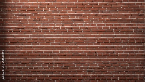 Seamless Red Brick Wall Texture Background for Augmented Reality Applications. AI Generated