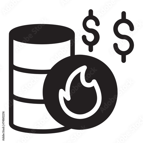 inflation glyph icon
